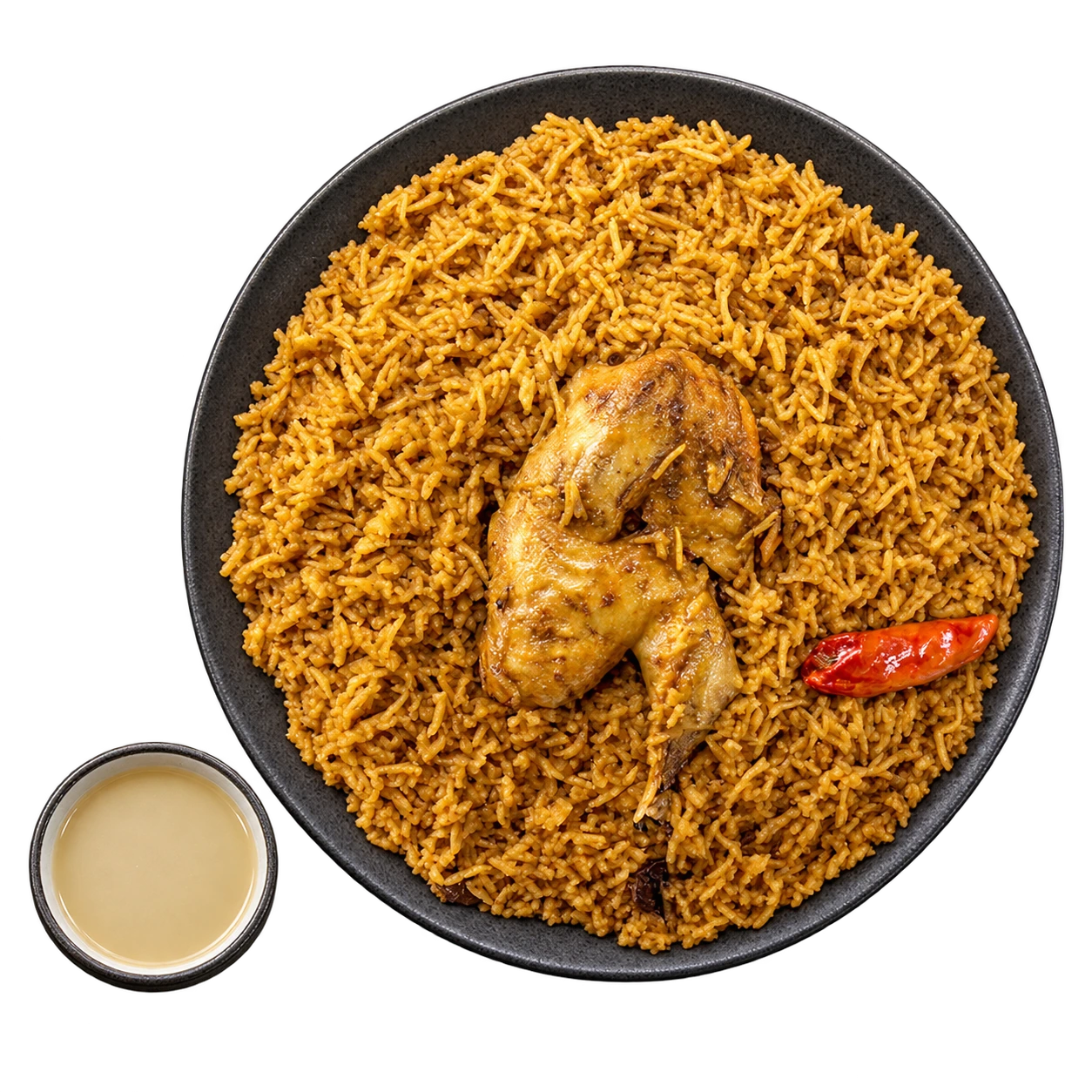 دجاج مضغوط مع الرز (نص حبة)